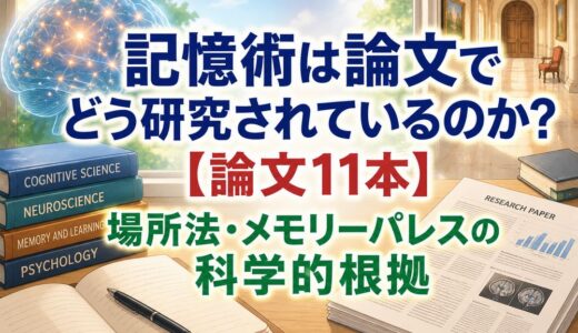 【論文11本】記憶術は論文でどう研究されている？場所法・メモリーパレスの科学的根拠